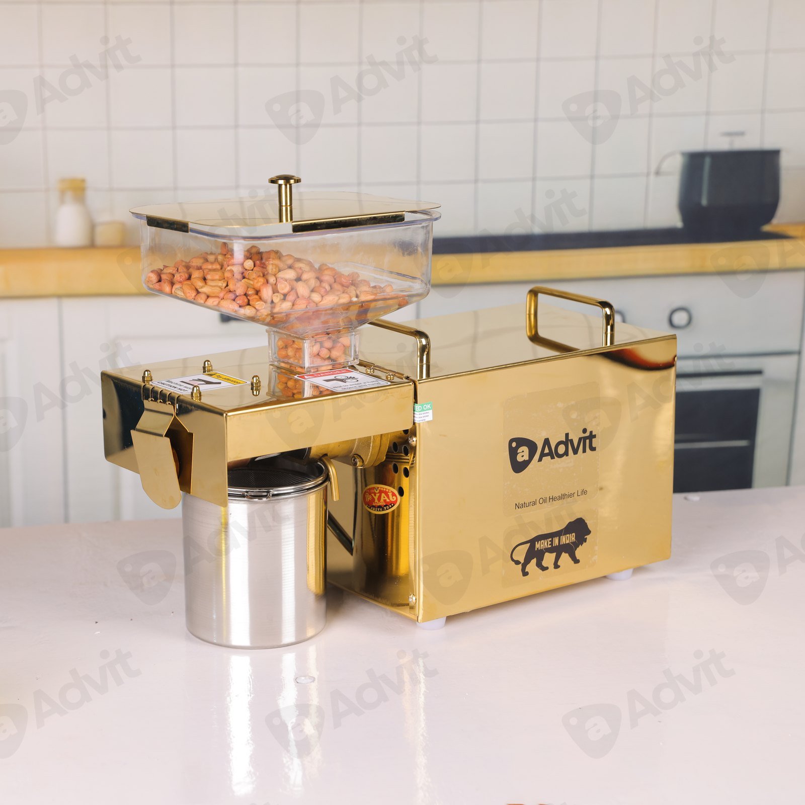 400 Watt Gold Home Cold Press Oil Machine