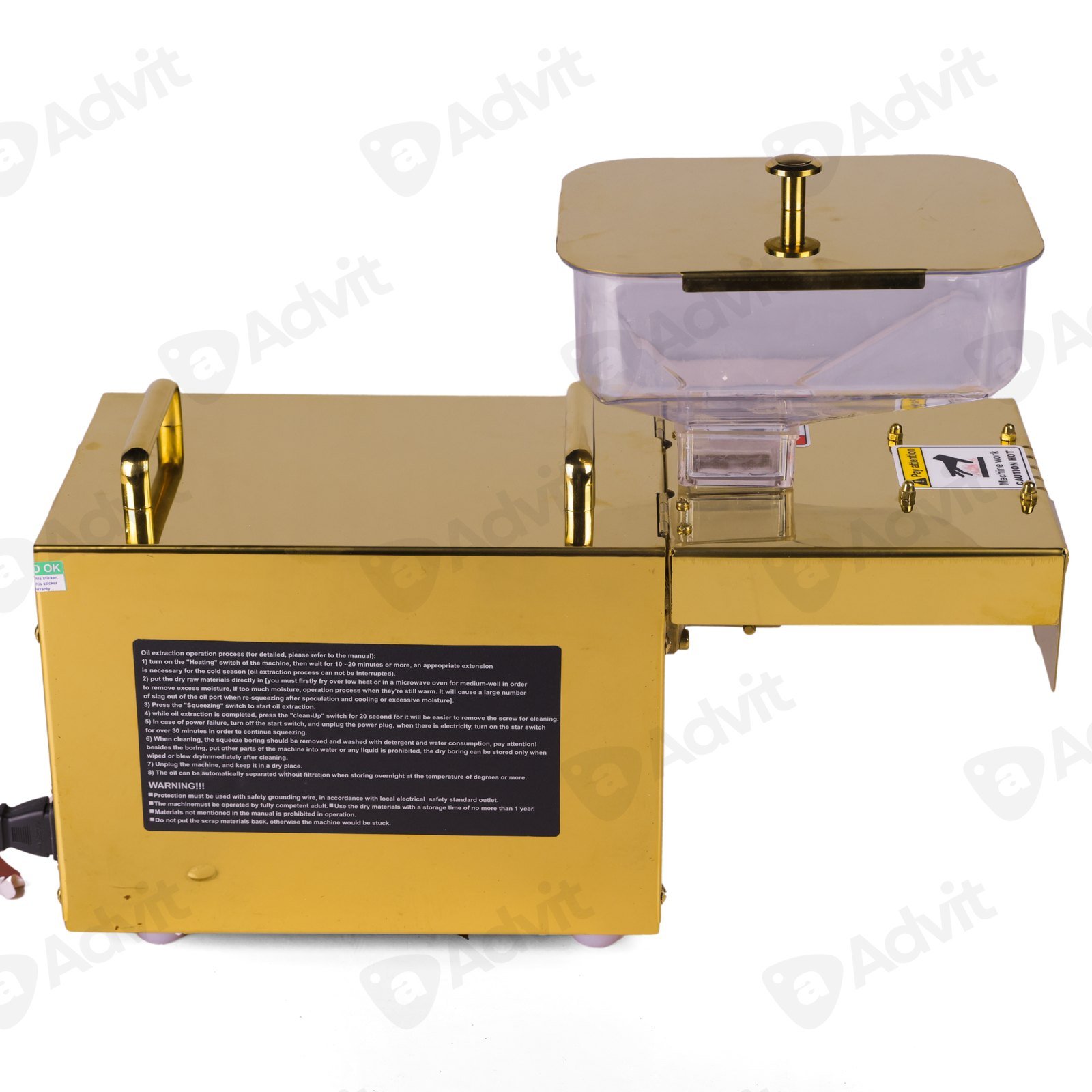 400 Watt Gold Home Cold Press Oil Machine