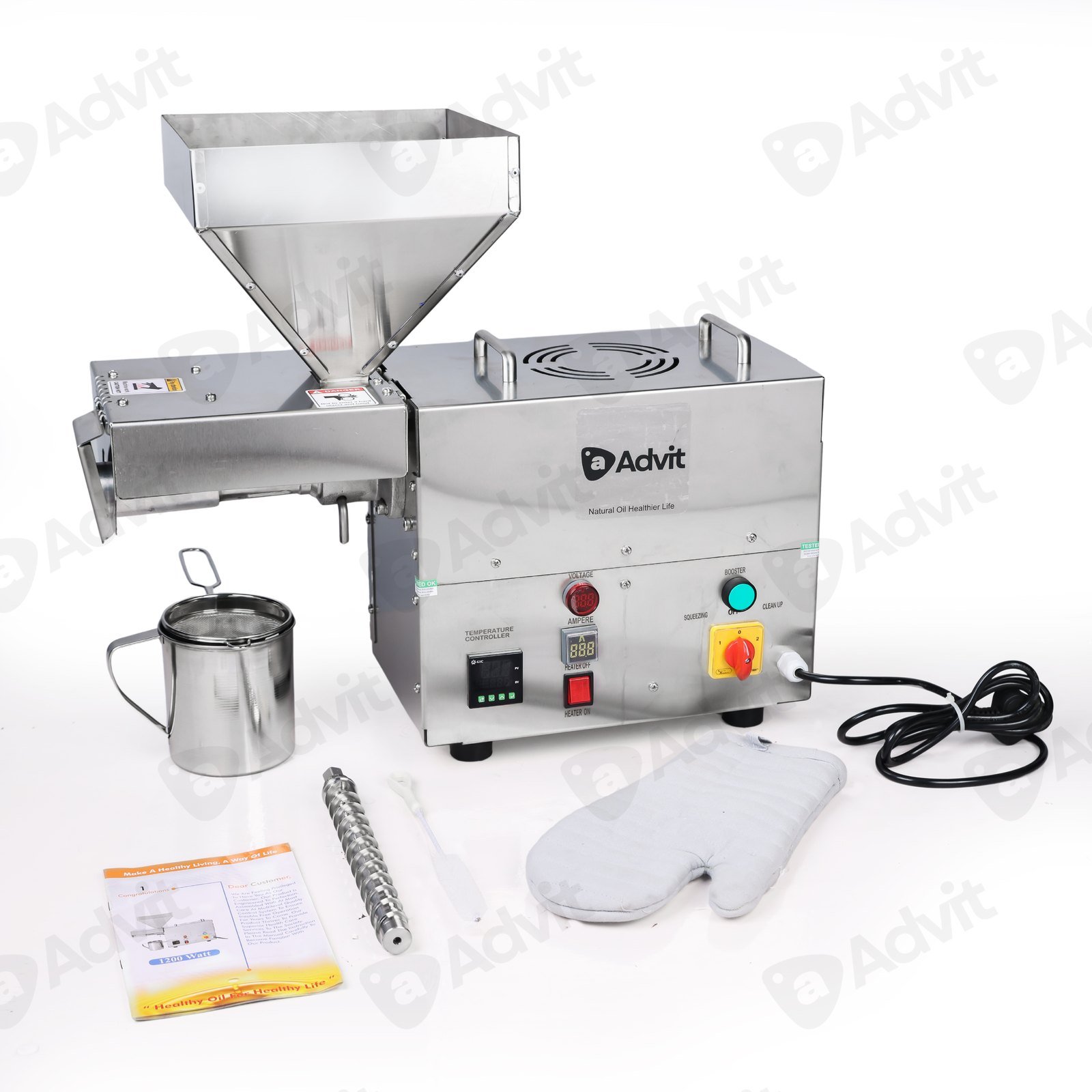 1200 Watt Commercial Cold Press Oil Machine
